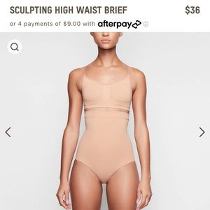 SKIMS SCULPTING HIGH WAIST BRIEF in Ochre Size 2x/3x